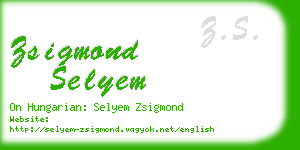 zsigmond selyem business card